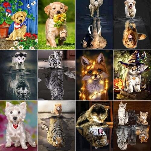 Home Animal landscape character 5D Diamond Painting Cross Ctitch Kit 20 Pattern Wall Sticker Mosaic Diamond Embroidery Painting