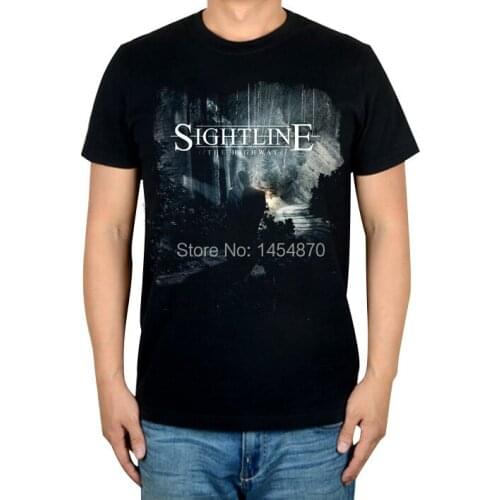 New Cool Sightline Brand t shirt High Quality 100%Cotton Punk items fitness Hardrock Metal Black shirts ghost