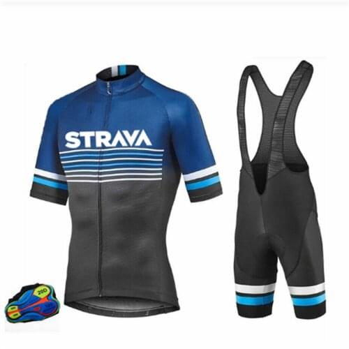 STRAVA 2021 New Custom Mens Short Sleeve Breathable Quick Dry Moisture Wicking Cycling Jersey Suit, For Mtb/Road Bike Shirt Set
