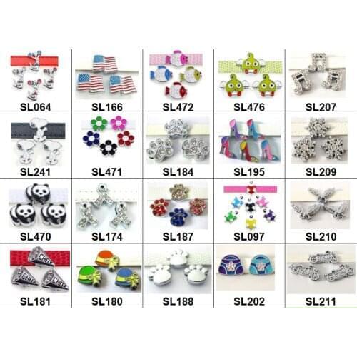 New styles 20 styles for your choice ! 5pcs panda colorful slide charms Jewelry Finding fit 8mm wristband pet collar key chain