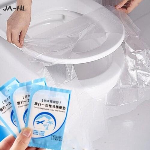 New 50Pcs Disposable Toilet Seat Cover Mat Portable 100% Waterproof Safety