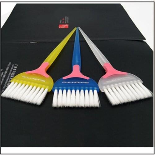 Disposable Hair Dye Hot Oil Treatment Multicolor Brush of White Fur Rat Tail Comb Hairdressing Tool E311