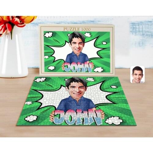 Personalized Is Male Caricature of 1000 Piece Professional Puzzle-1