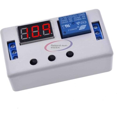 Digital LED Display Time Delay Relay Module Board DC 12V Control Programmable Timer Switch Trigger Cycle Module With Case