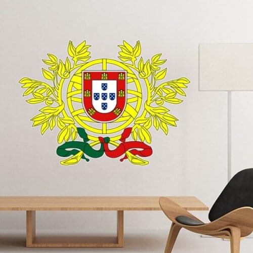 Portugal National Emblem Country Symbol Mark Pattern Removable Wall Sticker Art Decals Mural DIY Wallpaper for Room Decal
