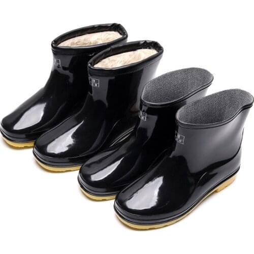 Aleafalling Mens Rain Boots Thicken Cover Waterproof Shoes Unisex Anti-skip Garden Kitchen Labor Shoes Car Washing Shoes 201965