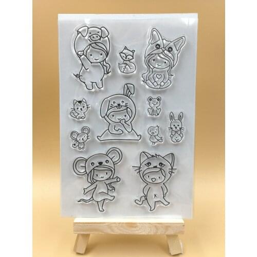 Dancing little girl Transparent Clear Silicone Stamp/seal for DIY Scrapbooking/ Album Decorative Clear Stamp Sheets