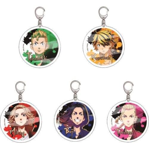 Tokyo Revengers Anime Cosplay Keychain Manjiro Ken Takemichi Hinata Atsushi Chibi Kawaii Bag Pendant Fans Collection Props