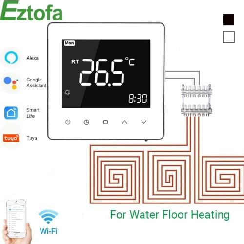 Tuya WiFi Smart Thermostat Temperature Remote Controller For Water Floor Heating Works With Alexa Google Home