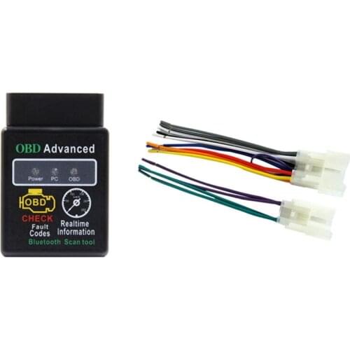 V02H2-1 V1.5 Hh Elm327 Bluetooth 2.0 Obd2 Scanner 327 with Ta02B Wire Harness