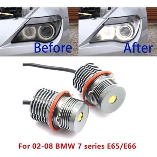 High Power 6000K 80W White LED Marker Day light IP65 16 LED for 02-08 BMW 7 series E65/E66 LED angel eyes light