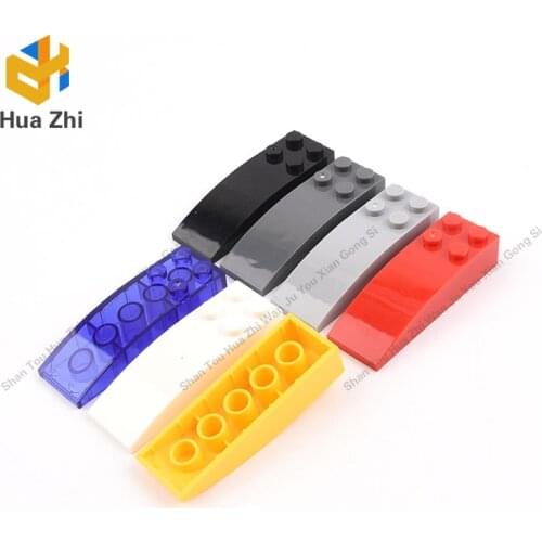 Building Blocks Parts 44126 8PCS Brick Curved 6 x 2 LEGOING MOCS Education