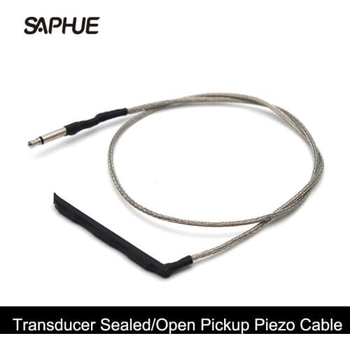10PCS Transducer Pickup 3 Strings Piezo Cable for Cigar Box Acoustic Guitar 2.5mm Plug Powerful Audio Guitar Parts