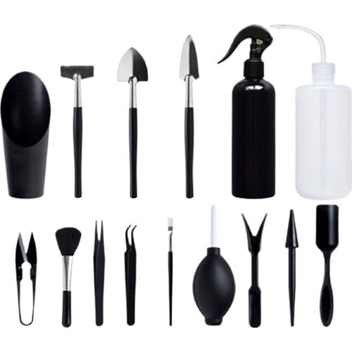 15PCS Gardening Tool Set Succulent Plant Planting Potted Watering Bottle Mini Garden Plant Bucket Shovel Tool Combination Set