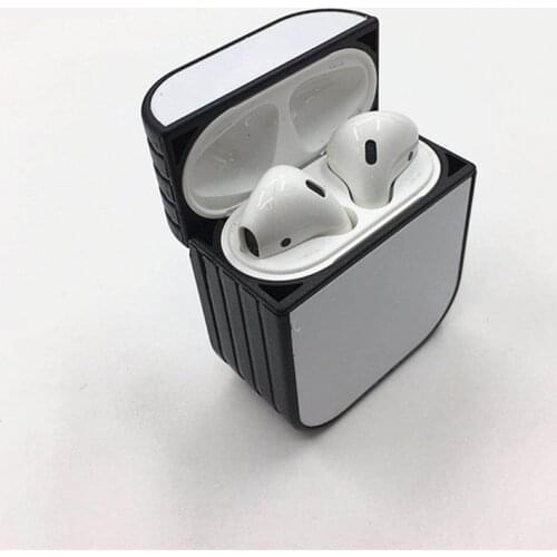 For Airpods 1 2 Sublimation heat press PC case + blank aluminium plate + double side Tape 10 pieces/lot
