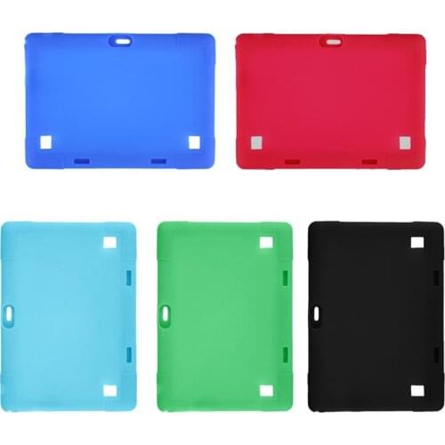 5 Colors Soft TPU Clear Silicone Cover Case Anti-dust Durable Convenient Silicone Cases for 10.1" Inch Android Tablet PC Pad