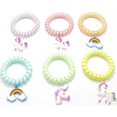 6 Pc new cute Luminous Unicorn Wrist Band Cartoon Animal Unicorn Glow in the night Bracelet Unicorn Glow in the dark toys gift