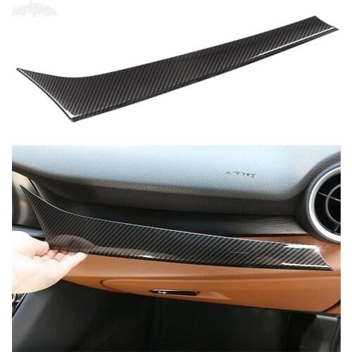 For Alfa Romeo Giulia Accessories Car Central Console Panel Cover Decoration ABS Carbon Fiber Style Trim Sticker Left hand drive