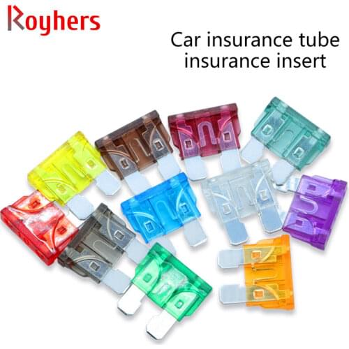Car Fuse Sheet Iinsert Fuse Power Relay Medium Small Mini 1A 2A 4A 5A 7.5A 10A 15A 20A 25A-50A 10Pcs