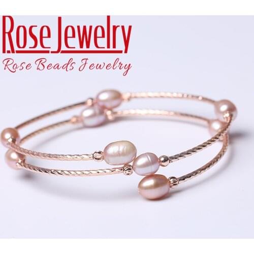 Free Shipping 5A Quality Natural Freshwater Pearl Bracelets Romantic 6-7 mm Beads Gifts for Women Jewelry