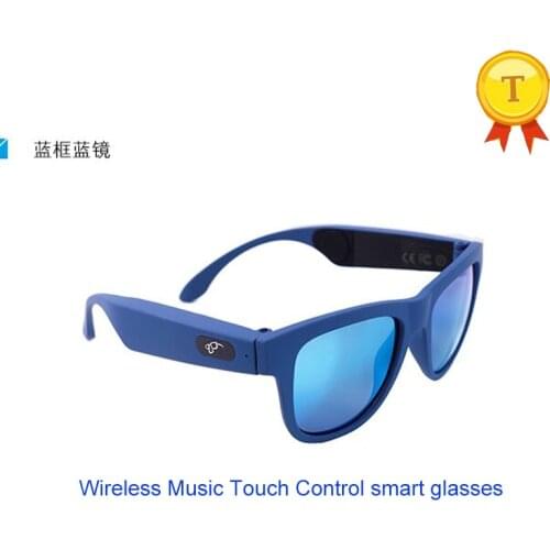 Newest bone conduction Bluetooth headphones music microphone touch control man woman Polarized sunglasses eye glasses headset
