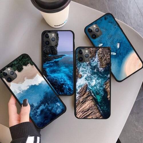 Blue sea waves beach Phone Case for iPhone 11 12 pro XS MAX 8 7 6 6S Plus X 5S SE 2020 XR mini