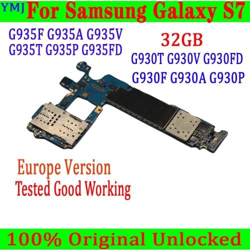 EU Version for Samsung Galaxy S7 G930F G930V G935FD G935F G935FD Motherboard With full chips 100% Original Unlock