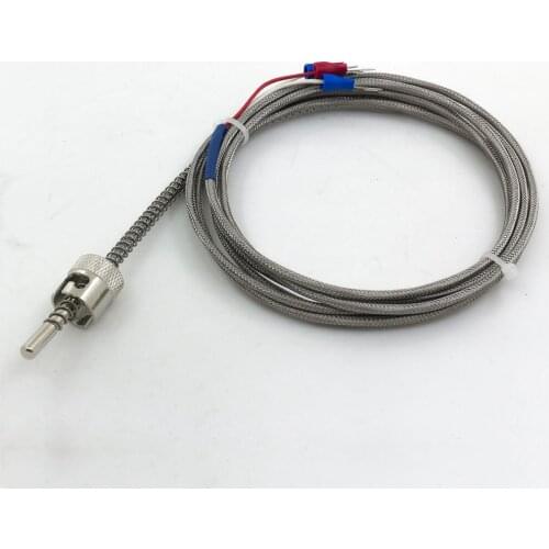 FTARS02 PT100 type 12mm hole diameter adjustable bayonet cap 2m metal screening cable RTD temperature sensor
