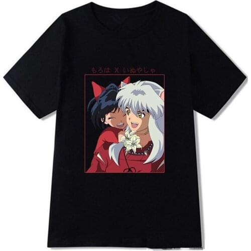 Hot Sale Anime Inuyasha T Shirt Funny Cartoon Yashahime Loose T-shirt Men Tee Shirt