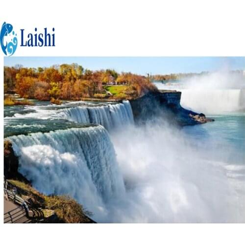 Full circle full diamond Waterfall tree 5D DIY diamond painting diamond embroidery kit cross stitch mosaic home decoration