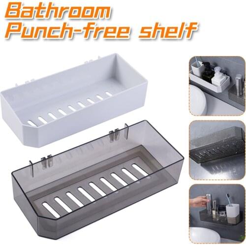 Bathroom Shower Caddy Shelf Wall Mount Self Adhesive Storage Organizer Shampoo Facial Cleanser Holder For Bathroom Home Dropship