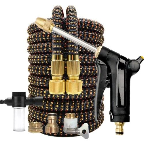 New Expandable Garden Watering Hose High Pressure Car Washer Metal Water Gun Flexible Magic Hose Pipe Garden Sprayer Irrigation