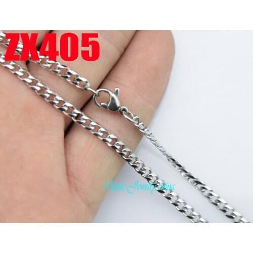 The circular arc shape 3mm stainless steel necklace fashion Mens male jewelry chains 20pcs ZX405