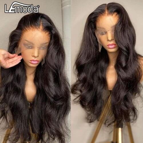360 Full Lace Frontal Wig Brazilian Body Wave Lace Front Human Hair Wigs For Black Women HD Lace Wig 180% Density