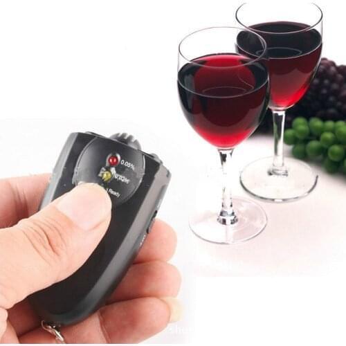 Refractometer Alcohol Tester Blowing Style Digital Display Led Mini Portable Alcoholometer Key Chain Moonshining
