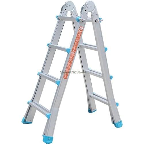 Ladder Household Folding Telescopic Aluminum Alloy Thickened Portable Multi-function Lifting And Shrinki