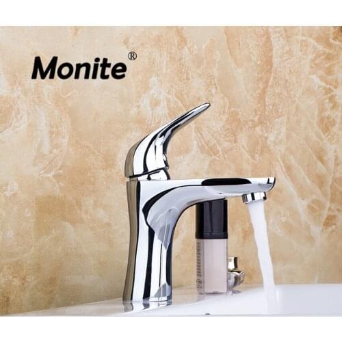 Bathroom Basin Sink Faucet Bathroom Faucets New Stream Spray Chrome Brass Polished Deck Mount Mixer Tap Single Handle