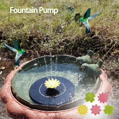 Petal Solar Pump Floating Solar Fountain Garden Waterfall Fountain Pool Pond Bird Bath Solar Panel Fountain Water Pump Garden De