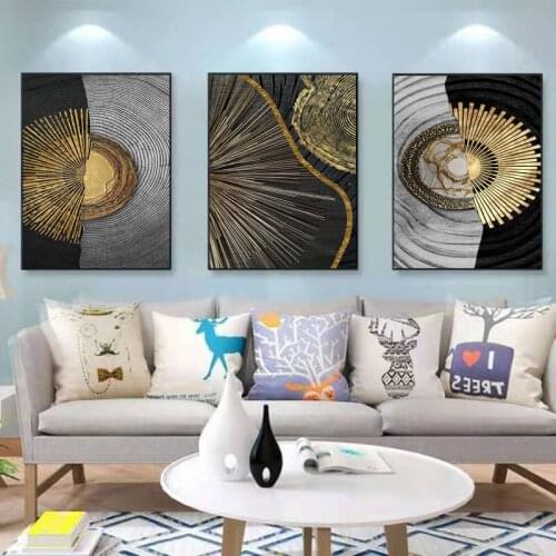 Modern Light Luxury Annual Ring Abstract Porch Decoration Painting Entrance Hallway Mural Staircase Aisle Fantasy Print