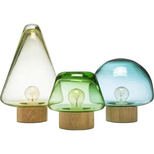 Original Nordic Creative Modern Designer Polar Light Glass Wood Led E14 Table Lamp for Living Room Bedroom Wedding Decor 1462