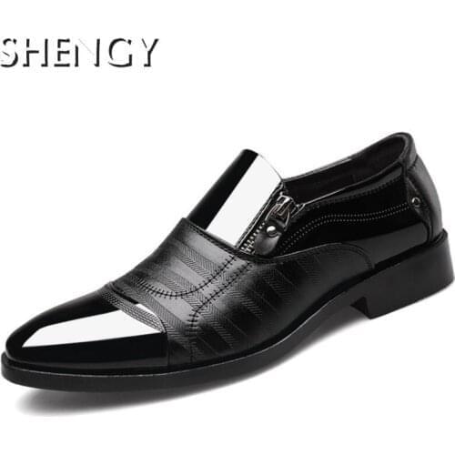 Business Shoes Men Luxury Oxford Breathable Pu Leather Shoes Formal Dress Shoes Male Office Party Wedding Men Shoes