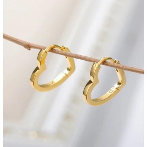 Heart Drop Earrings For Women Stainless Steel Brand Fashion Ear Cuff Piercing