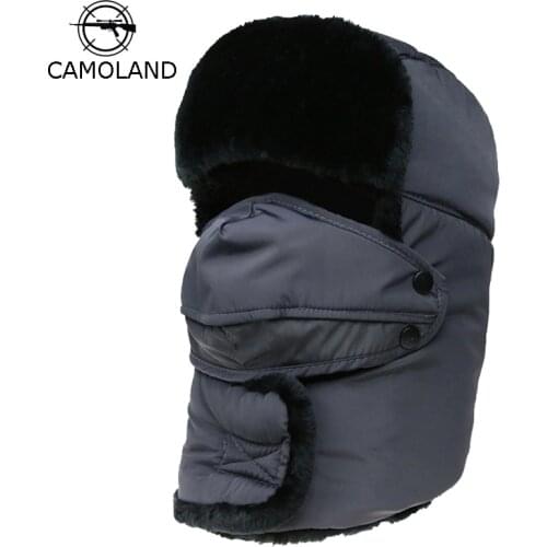 Waterproof Ushanka Trooper for Men Women Russian Thermal Trapper Bomber Hat Military Hunting Ski Snow Cap