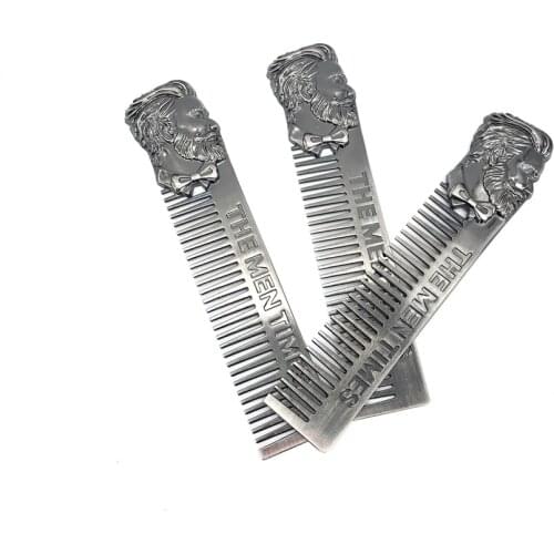 High Quality Cool Men Beard Shaping Template Stainless Steel Beard Comb Men Hair Beard Trim Tool