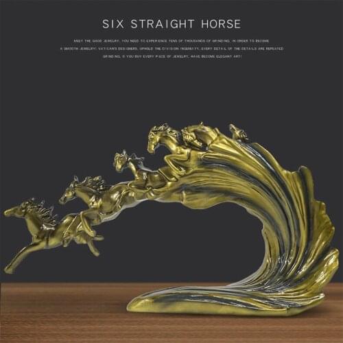 YILUNXI Creative horse decoration resin crafts Liulian horse decoration hotel villa restaurant living room entrance decoration