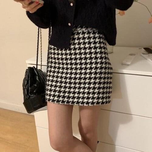 Skirts Women Mini Plaid High Waist Korean Style Student Fashion Ulzzang Spring All-match Streetwear Skirt Feminine Daily Simple