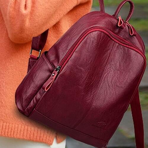 High Quality Women Backpack Female Pu Leather Travel Backpack Mochila Feminina School Shoulder Bags for Teenage Girls Sac A Dos