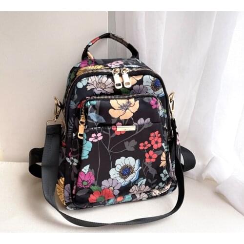 2021 New Camouflage Black Female Backpacks Bag Waterproof NylonLady Shoulder Single Shoulder Simple Backpack For Travel Work