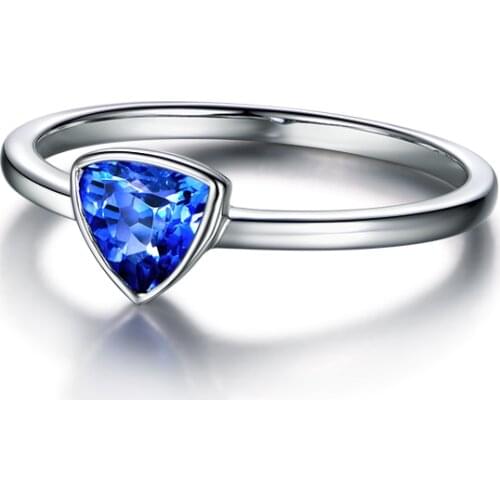 Womens fresh pure platinum ring Tanzanite luxury precious ring girls anniversary proposal birthday jewelry