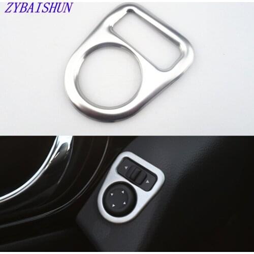 ZYBAISHUN Stainless Steel Interior Rim Mirror Adjustable Trim Sticker for Nissan Qashqai J11 X-trail T32 2014 2015 2016